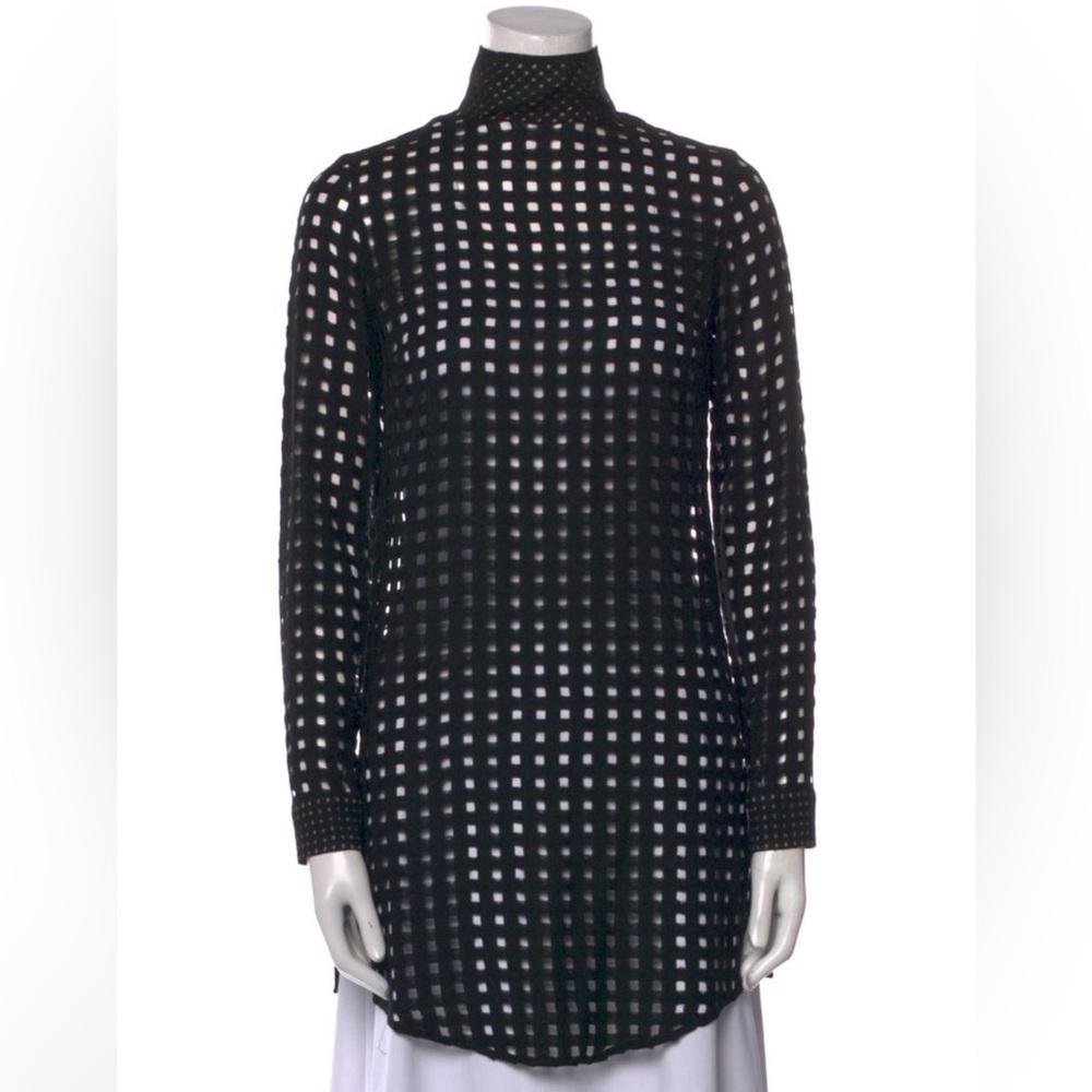 Black A-K-R-I-S Checkered Long Sleeve Top